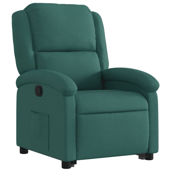 Fotoliu rabatabil ridicare pe verticală, verde închis, textil - WALTI WALTI
