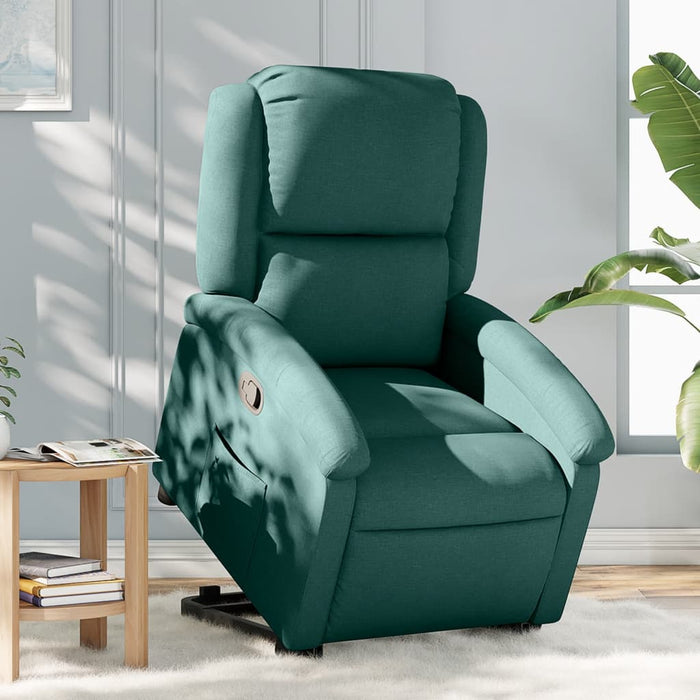Fotoliu rabatabil ridicare pe verticală, verde închis, textil - WALTI WALTI