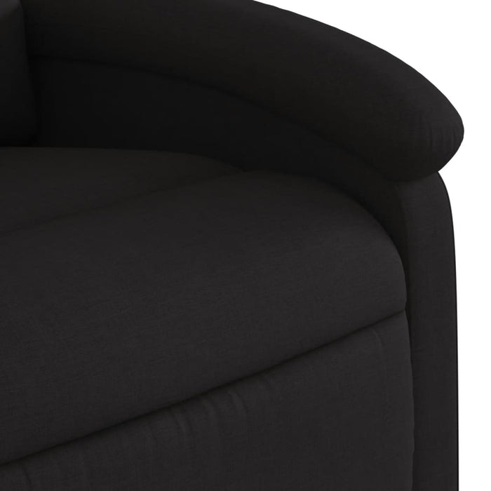 Fotoliu rabatabil de masaj, cu ridicare, negru, material textil - WALTI WALTI