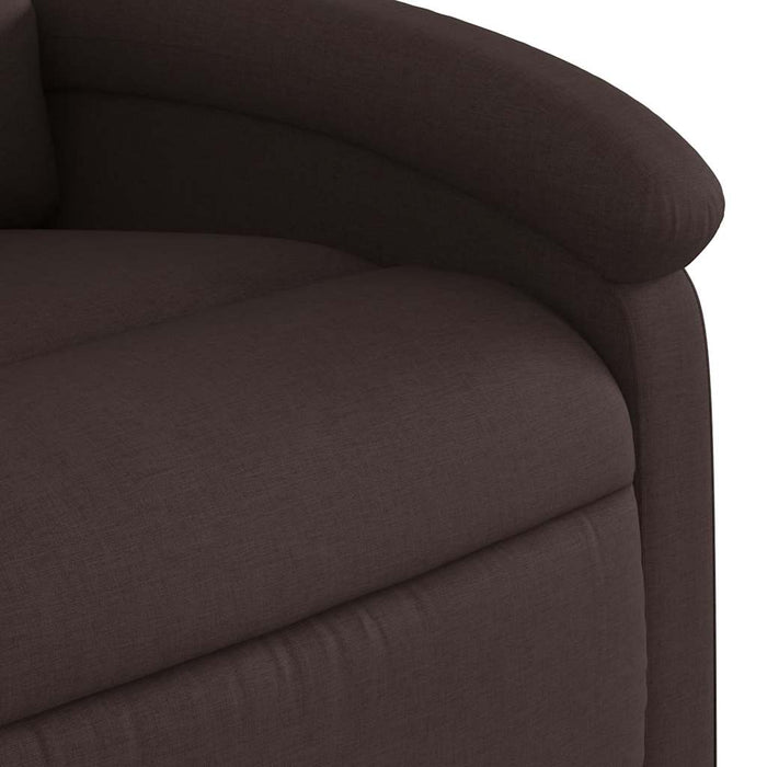 Fotoliu rabatabil de masaj, cu ridicare, maro închis, textil WALTI