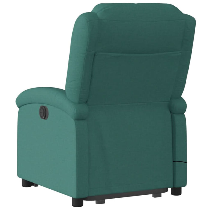 Fotoliu rabatabil de masaj, cu ridicare, verde închis, textil - WALTI WALTI