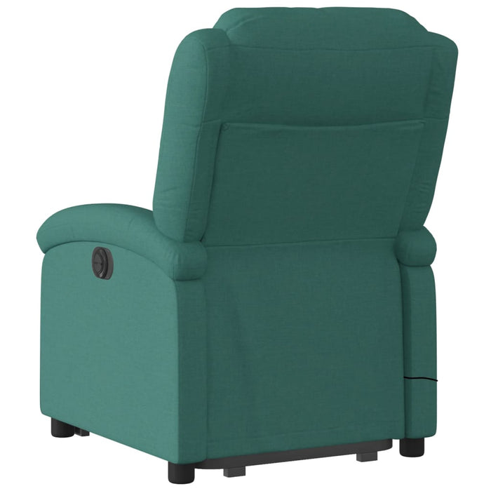 Fotoliu rabatabil de masaj, cu ridicare, verde închis, textil - WALTI WALTI
