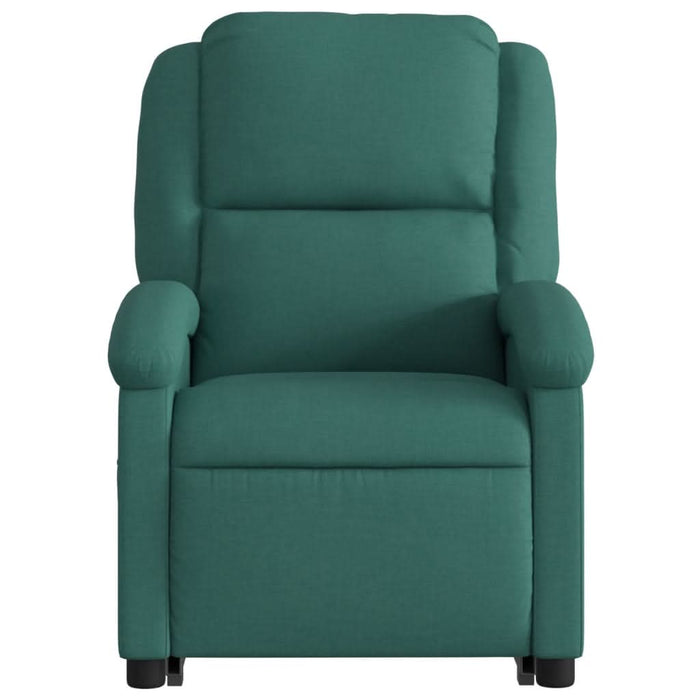Fotoliu rabatabil de masaj, cu ridicare, verde închis, textil - WALTI WALTI