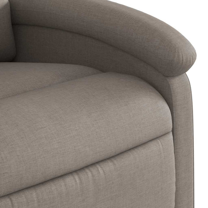 Fotoliu rabatabil de masaj cu ridicare, gri taupe, textil - WALTI WALTI