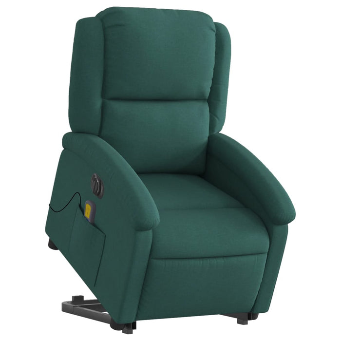 Fotoliu electric masaj rabatabil / ridicare verde închis textil - WALTI WALTI