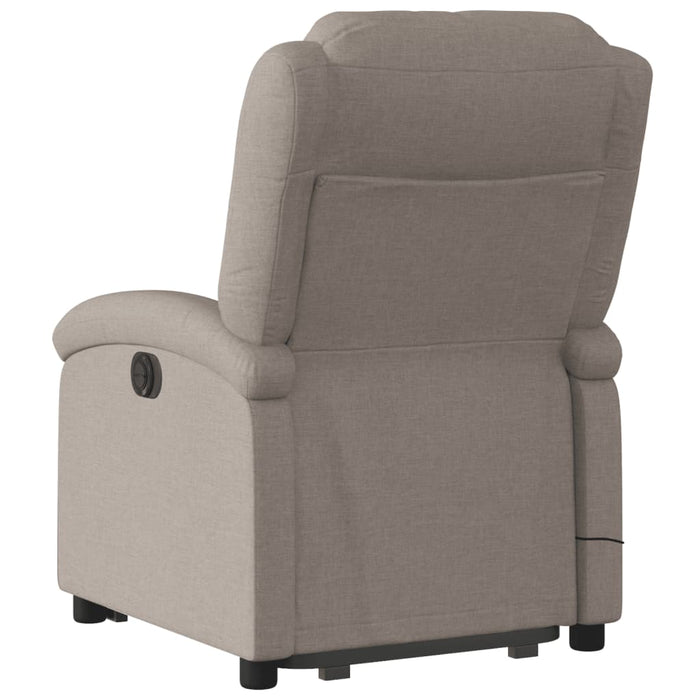 Fotoliu electric masaj rabatabil cu ridicare, gri taupe, textil - WALTI WALTI