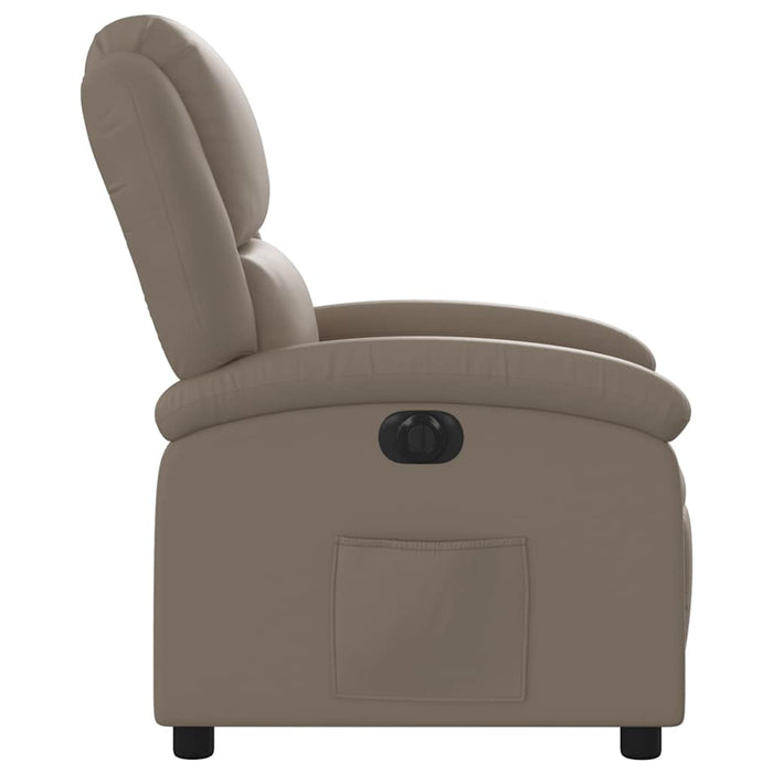 Fotoliu rabatabil electric, cappuccino, piele ecologică - WALTI WALTI