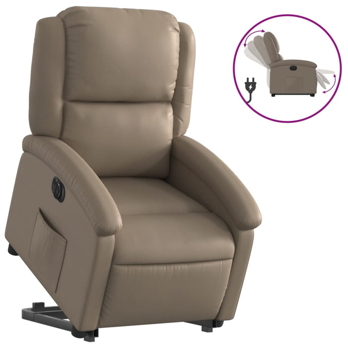 Fotoliu rabatabil electric cu ridicare, cappuccino - WALTI WALTI