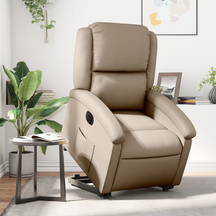 Fotoliu rabatabil electric cu ridicare, cappuccino - WALTI WALTI