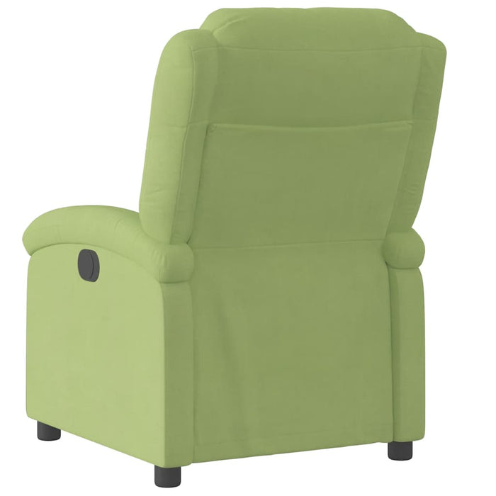 Fotoliu rabatabil electric, verde deschis, catifea WALTI