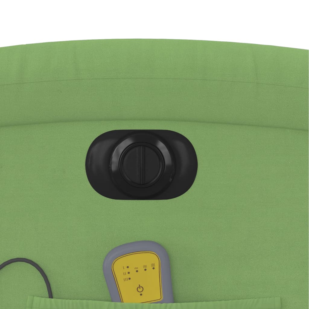 Fotoliu electric de masaj rabatabil, verde deschis, catifea - WALTI