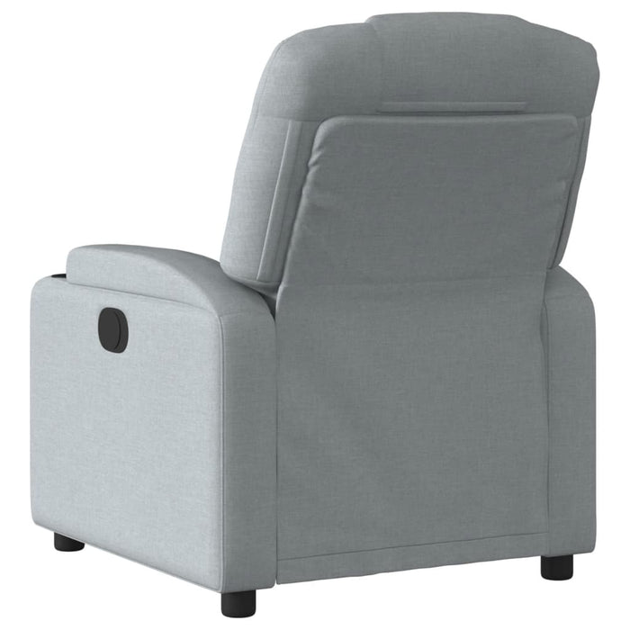 Fotoliu rabatabil electric, gri deschis, textil WALTI
