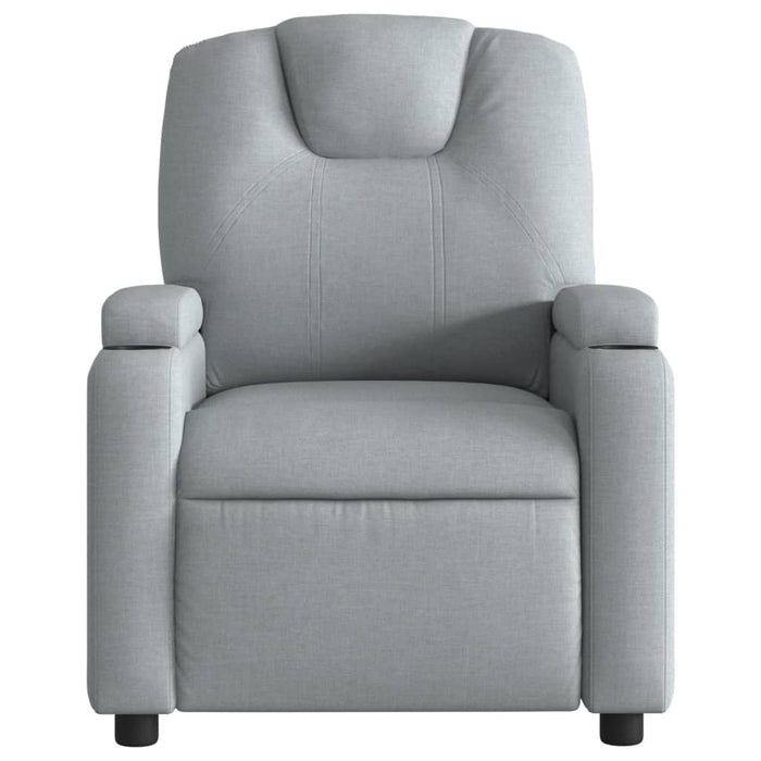 Fotoliu rabatabil electric, gri deschis, textil WALTI