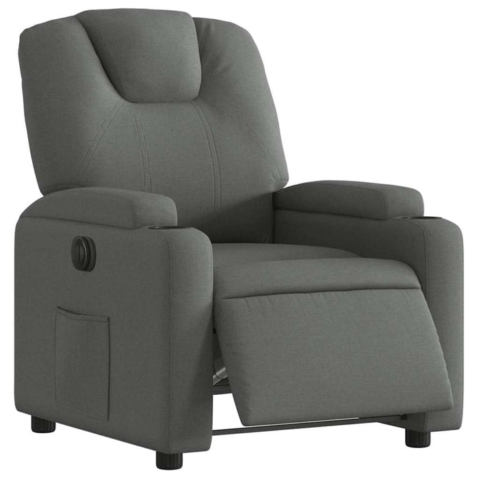 Fotoliu rabatabil electric, gri închis, material textil - WALTI WALTI