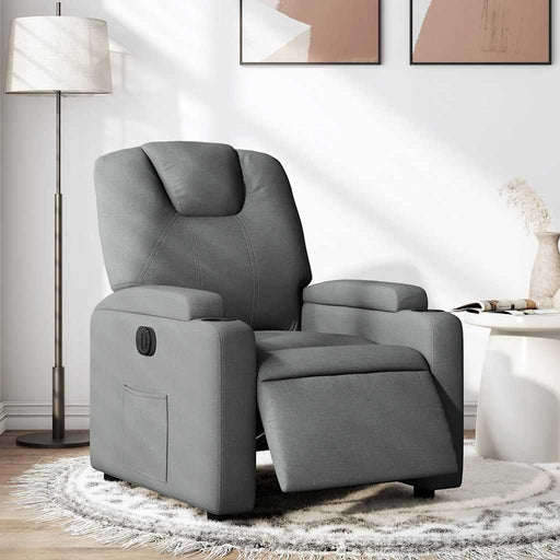 Fotoliu rabatabil electric, gri închis, material textil - WALTI WALTI