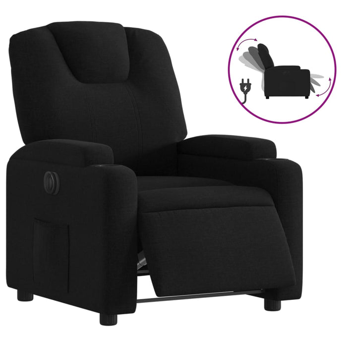 Fotoliu rabatabil electric, negru, material textil - WALTI WALTI
