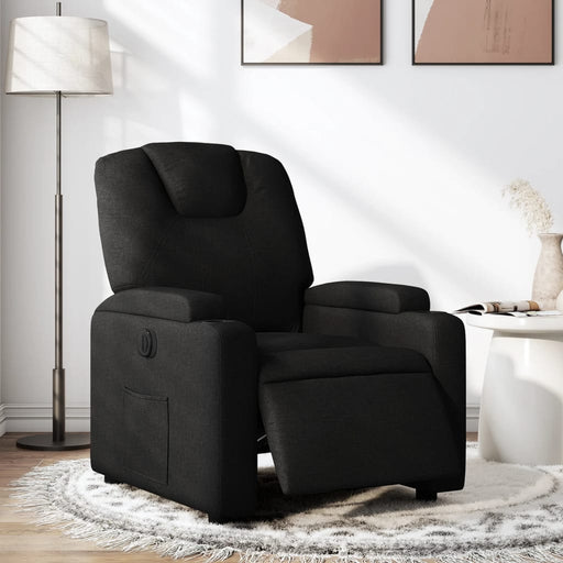 Fotoliu rabatabil electric, negru, material textil - WALTI WALTI