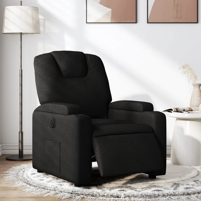Fotoliu rabatabil electric, negru, material textil - WALTI WALTI