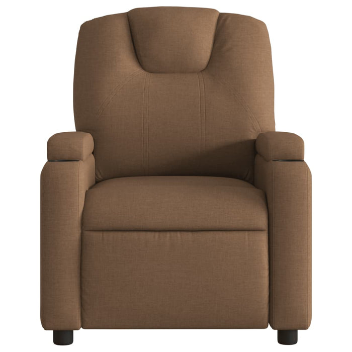 Fotoliu rabatabil electric, maro, material textil WALTI