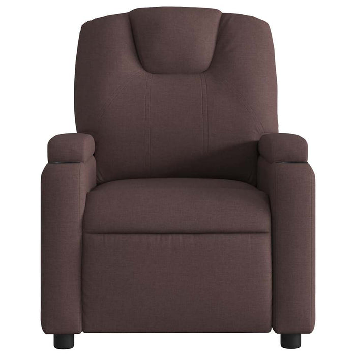 Fotoliu rabatabil electric, maro închis, material textil WALTI