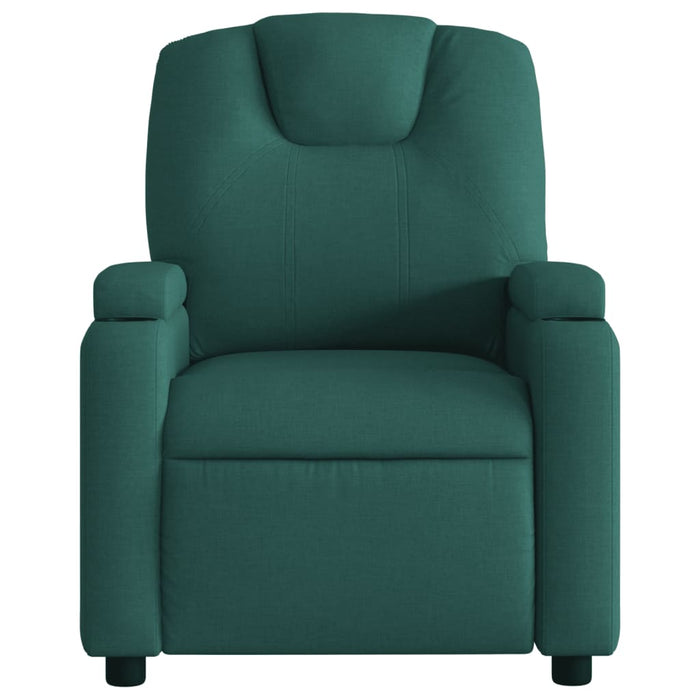Fotoliu rabatabil electric, verde închis, material textil - WALTI WALTI