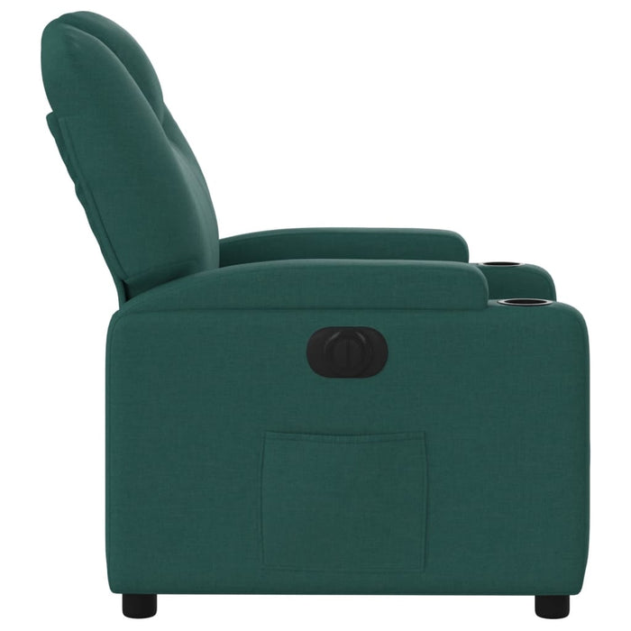 Fotoliu rabatabil electric, verde închis, material textil - WALTI WALTI