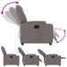 Fotoliu rabatabil electric, gri taupe, material textil - WALTI WALTI