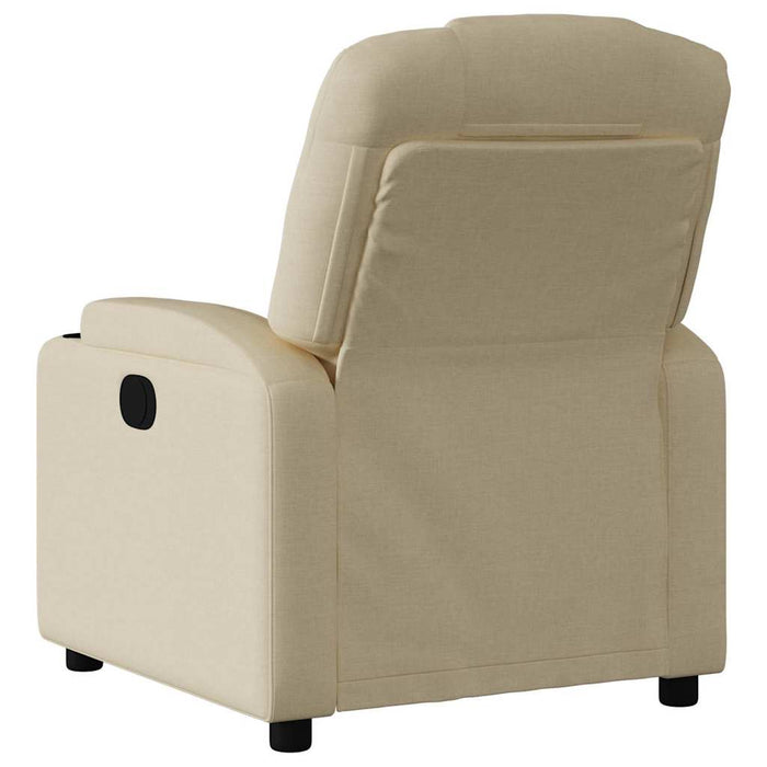 Fotoliu rabatabil electric, crem, material textil - WALTI WALTI