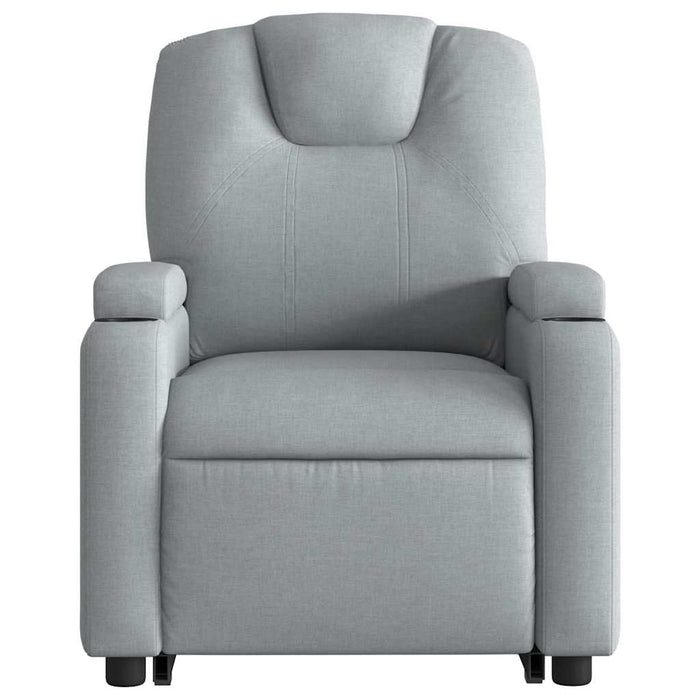 Fotoliu rabatabil cu ridicare, gri deschis, material textil - WALTI WALTI
