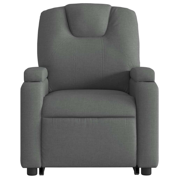 Fotoliu rabatabil cu ridicare pe verticală, gri închis, textil - WALTI WALTI