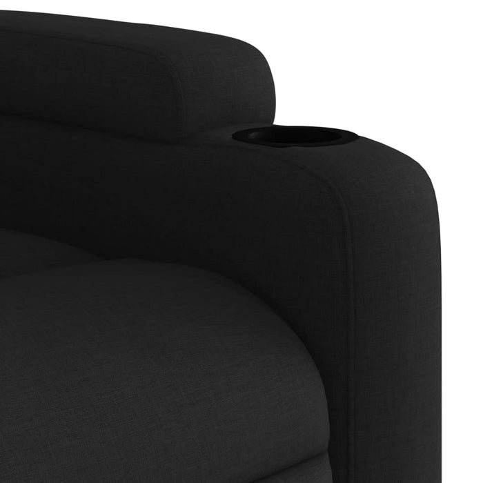 Fotoliu rabatabil cu ridicare pe verticală, negru, textil - WALTI WALTI