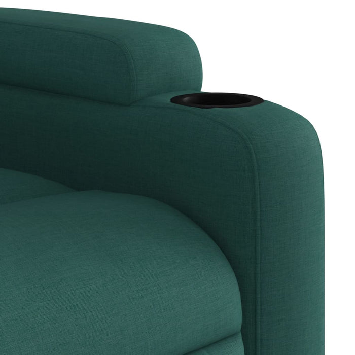Fotoliu rabatabil ridicare pe verticală, verde închis, textil - WALTI WALTI