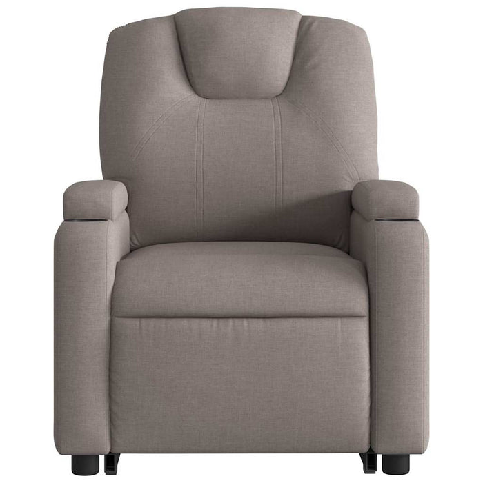 Fotoliu rabatabil cu ridicare pe verticală, gri taupe, textil - WALTI WALTI