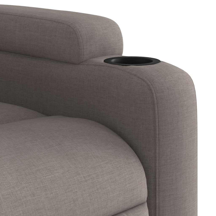 Fotoliu rabatabil cu ridicare pe verticală, gri taupe, textil - WALTI WALTI