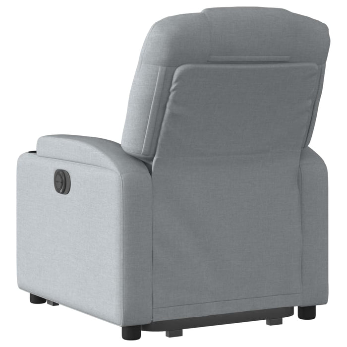 Fotoliu electric rabatabil cu ridicare, gri deschis, textil - WALTI WALTI