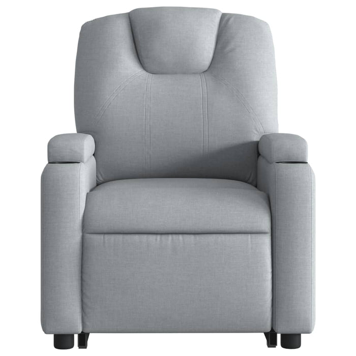 Fotoliu electric rabatabil cu ridicare, gri deschis, textil - WALTI WALTI