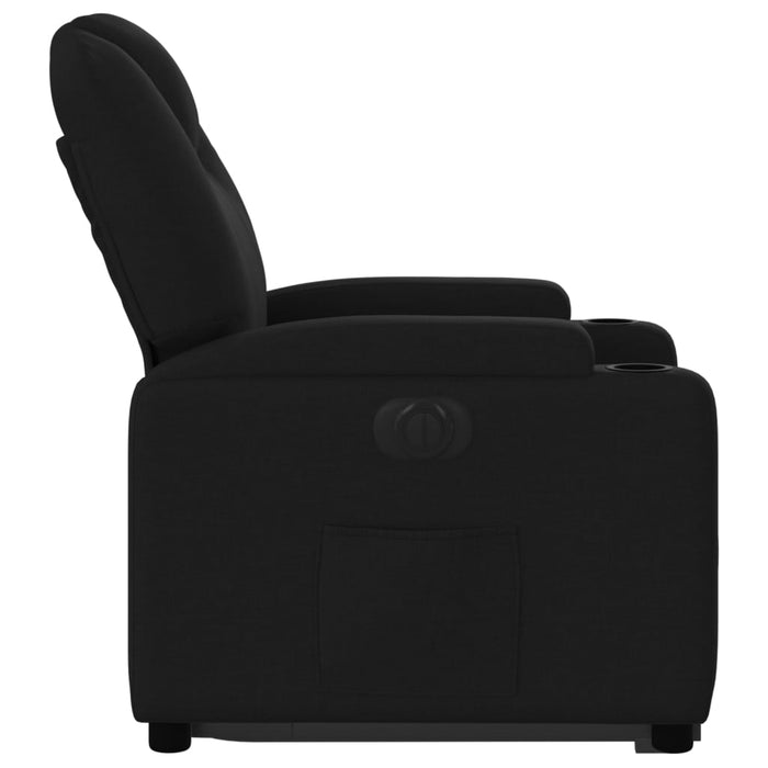 Fotoliu electric rabatabil cu ridicare, negru, textil - WALTI WALTI