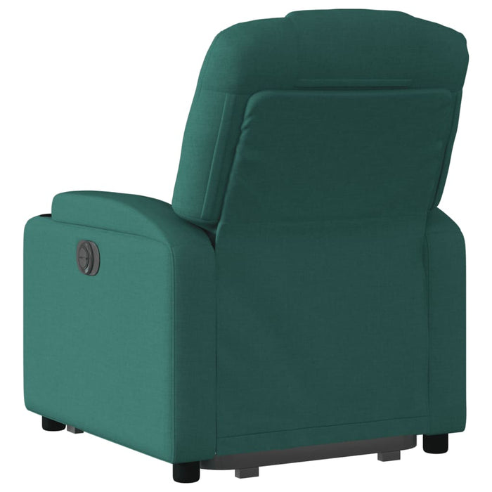 Fotoliu electric rabatabil cu ridicare, verde închis, textil - WALTI WALTI