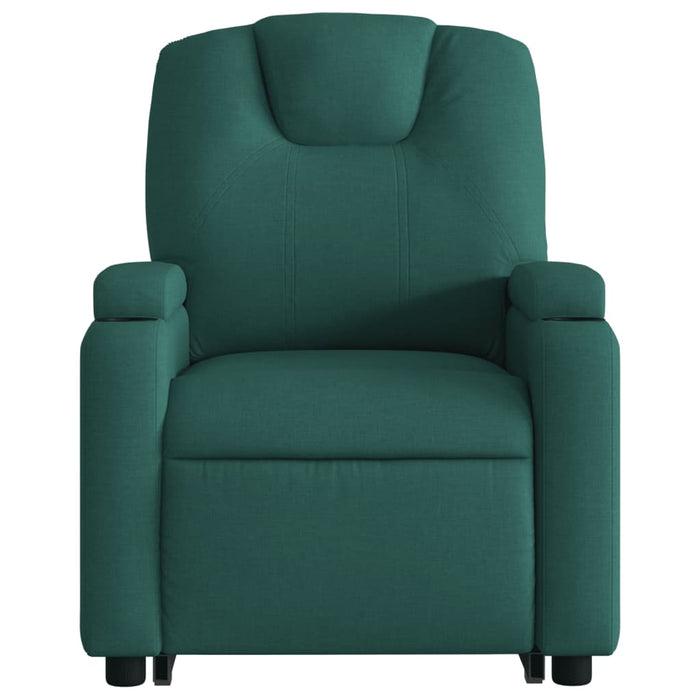Fotoliu electric rabatabil cu ridicare, verde închis, textil - WALTI WALTI