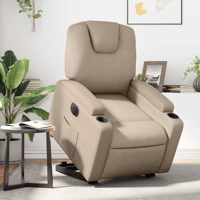 Fotoliu rabatabil electric cu ridicare, cappuccino WALTI