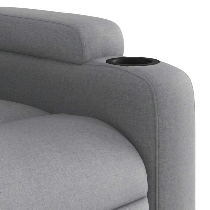 Fotoliu de masaj rabatabil cu ridicare, gri deschis, textil - WALTI WALTI