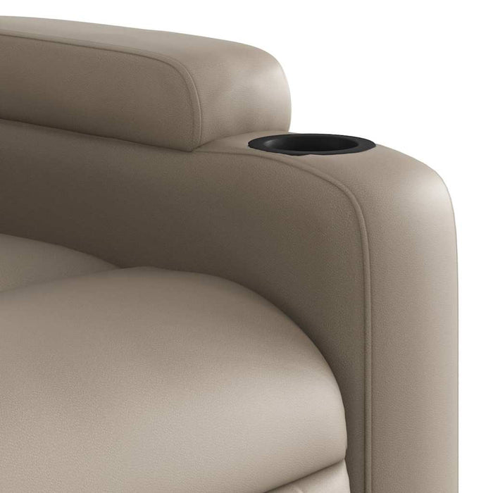 Fotoliu de masaj rabatabil vertical cappuccino piele ecologică - WALTI WALTI