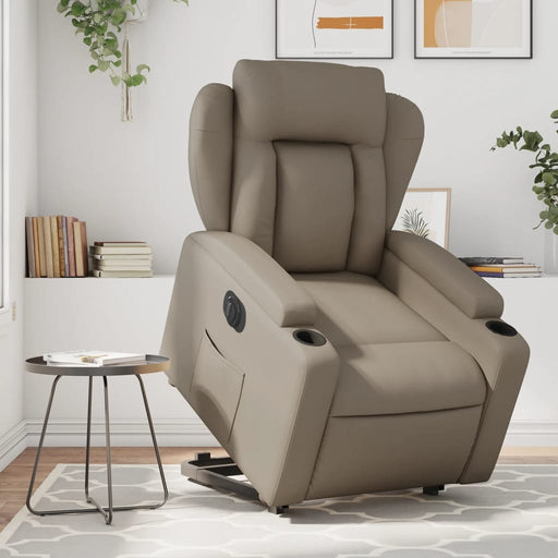 Fotoliu rabatabil electric cu ridicare, cappuccino - WALTI WALTI
