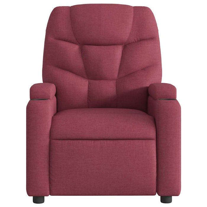 Fotoliu rabatabil electric, roșu vin, material textil WALTI