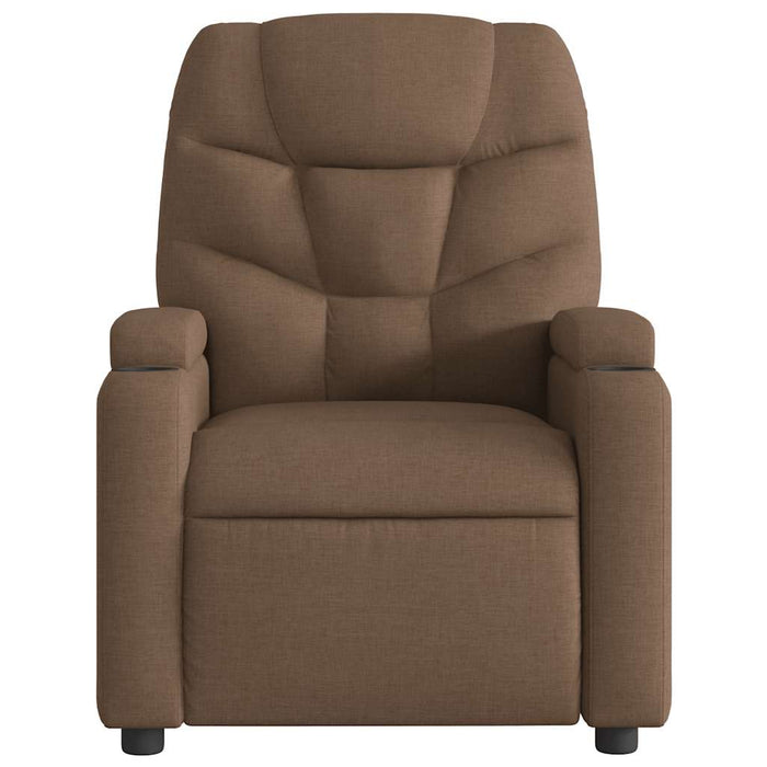 Fotoliu rabatabil electric, maro, material textil - WALTI WALTI