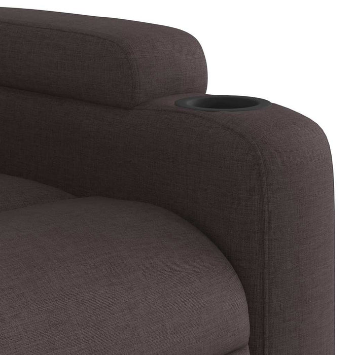 Fotoliu rabatabil electric, maro închis, material textil - WALTI WALTI