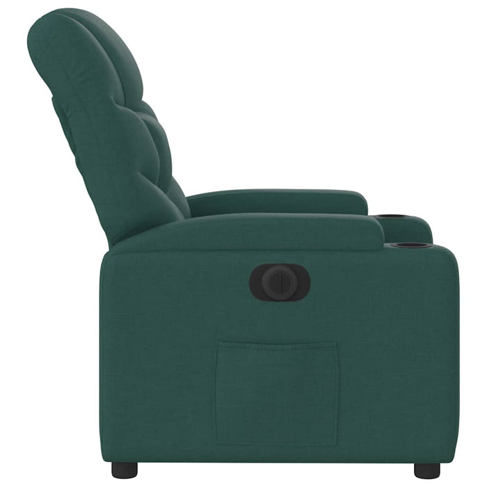 Fotoliu rabatabil electric, verde închis, material textil - WALTI WALTI