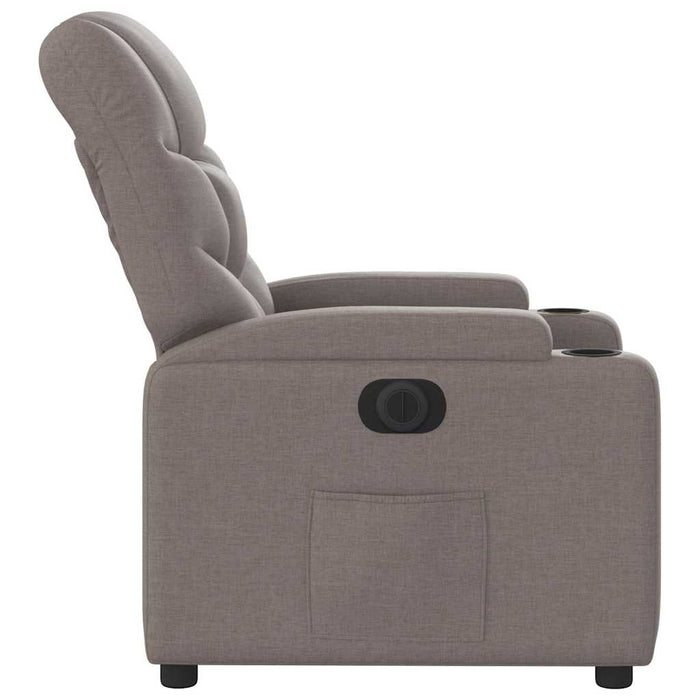 Fotoliu rabatabil electric, gri taupe, material textil - WALTI WALTI