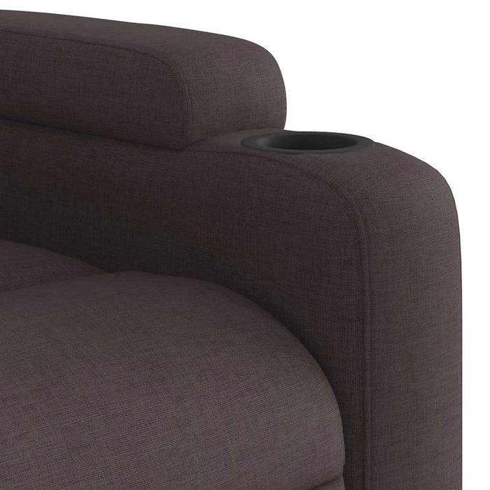 Fotoliu electric de masaj rabatabil, maro închis, textil - WALTI WALTI