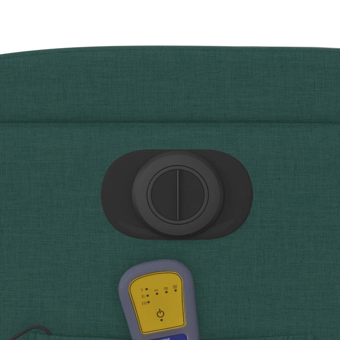 Fotoliu electric de masaj rabatabil, verde închis, textil - WALTI WALTI